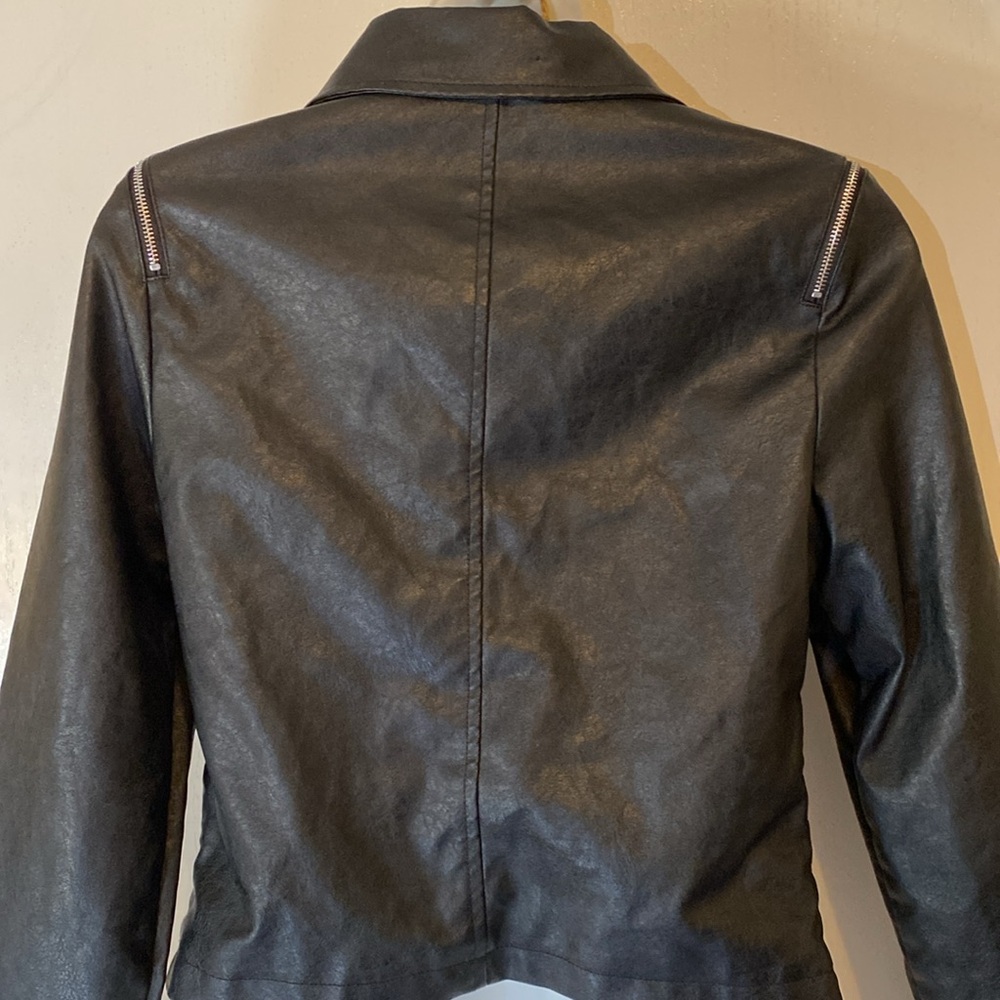Windsorfaux leather motorcycle black jacket size S - Picture 4 of 8